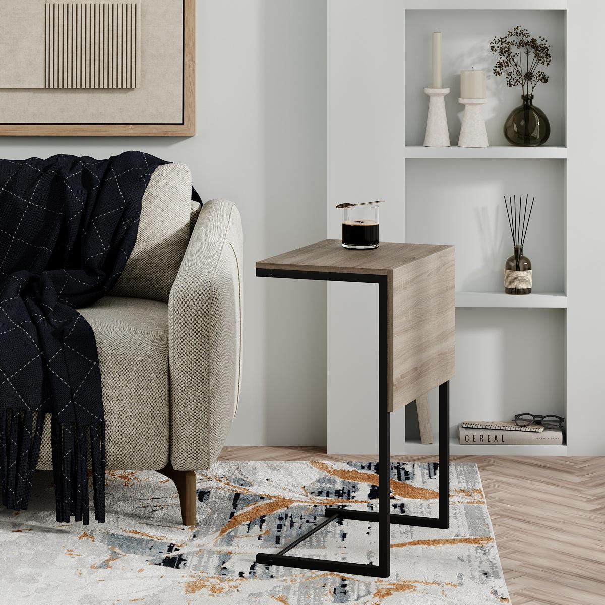 Стіл-трансформер Art In Head Just Fiji 654х327х442 мм Дуб вінтаж оксид/Чорний - фото 3 Стіл-трансформер Art In Head Just Fiji 654х327х442 мм Дуб вінтаж оксид/Чорний - фото 3