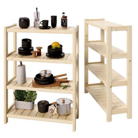 Стелаж дерев'яний на 4 полиці 1200x900x300 мм (2490377002) - фото 2 Стелаж дерев'яний на 4 полиці 1200x900x300 мм (2490377002) - фото 2