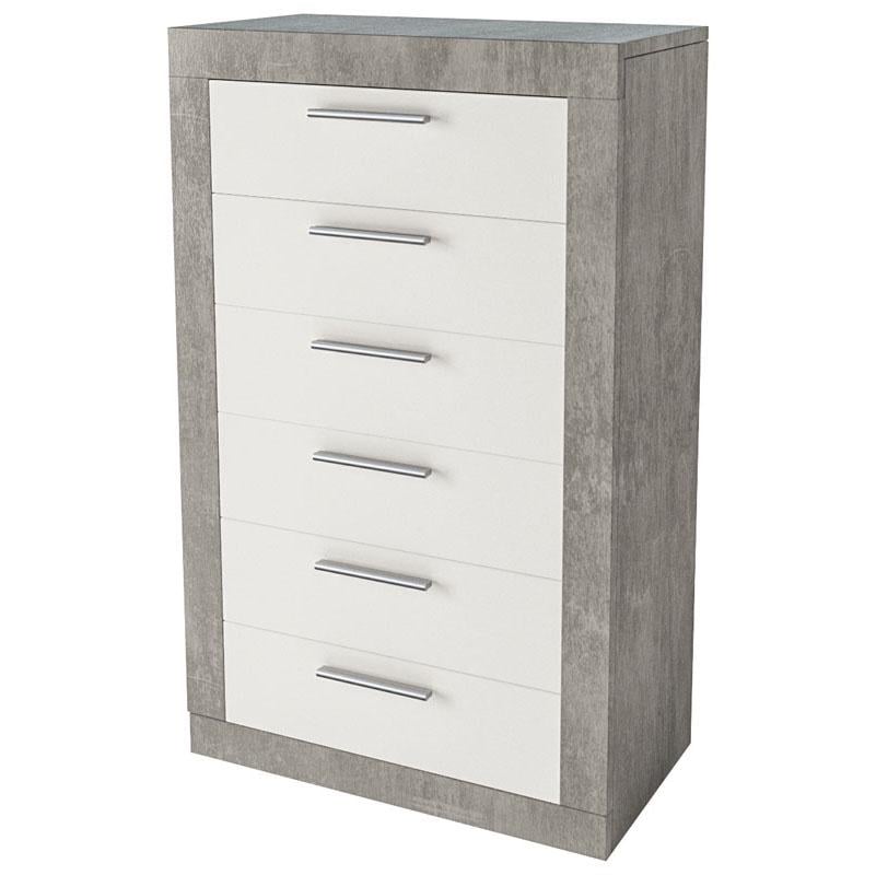 Комод Мир мебели Омега 60 из ДСП/МДФ 600х366х1090 мм Индастриал/Белый Комод Мир мебели Омега 60 из ДСП/МДФ 600х366х1090 мм Индастриал/Белый