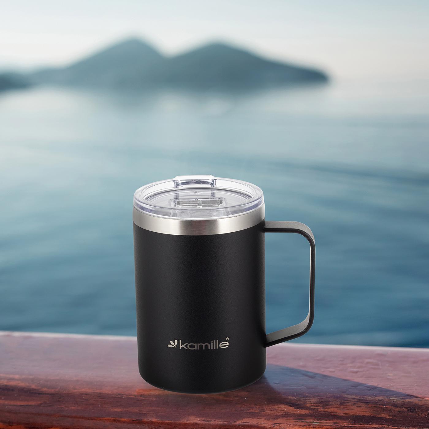 Термокружка з ручкою Kamille із нержавіючої сталі з поверхністю soft-touch 360 мл (14824031) - фото 6 Термокружка з ручкою Kamille із нержавіючої сталі з поверхністю soft-touch 360 мл (14824031) - фото 6