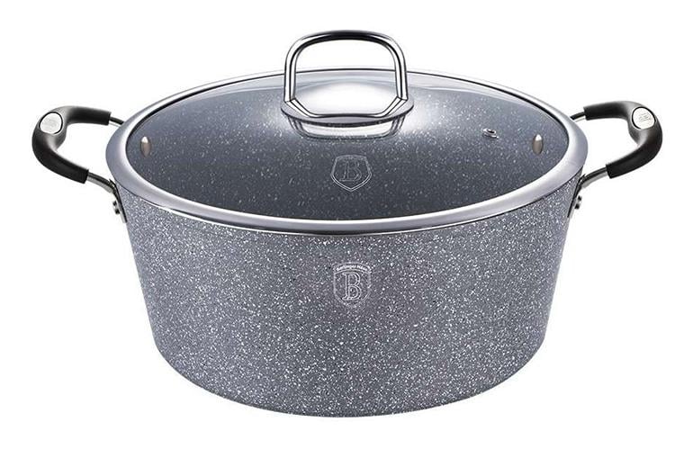 Каструля Berlinger Haus Grey Stone зі скляною кришкою гранітне покриття 2,5 л