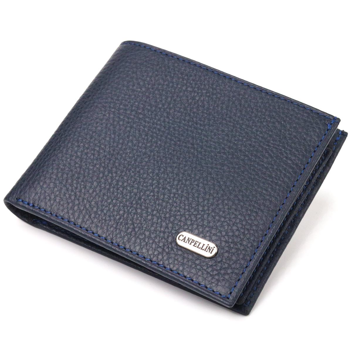 Кошелек мужской из натуральной кожи флотарий Canpellini Purse 21581 Синий (55361)