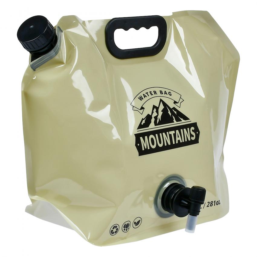 Канистра-пакет для воды сложная производная с краном 8 л Хаки (128571) Канистра-пакет для воды сложная производная с краном 8 л Хаки (128571)