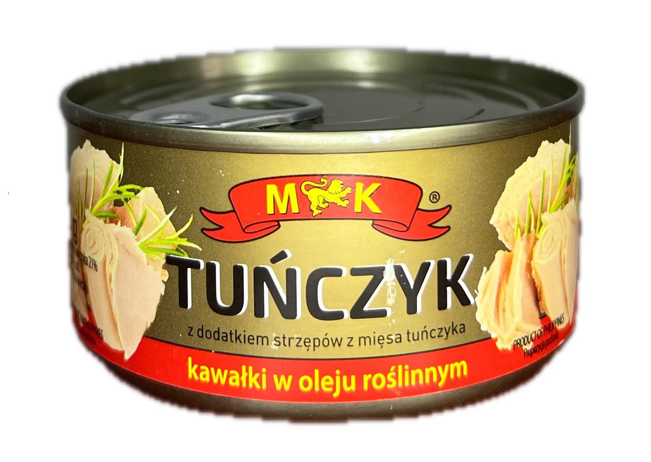 Тунец кусочки MK в растительном масле 170 г