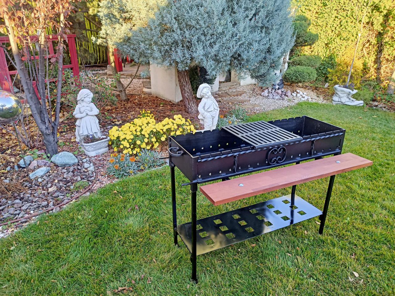 Мангал з решіткою на 20 шампурів зі сталі 4 мм (2341952297) - фото 4 Мангал з решіткою на 20 шампурів зі сталі 4 мм (2341952297) - фото 4