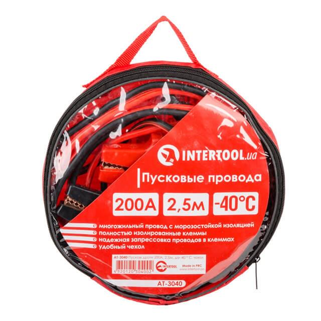 Провода пусковые Intertool AT-3040 200А 2,5 м до -40°C в чехле
