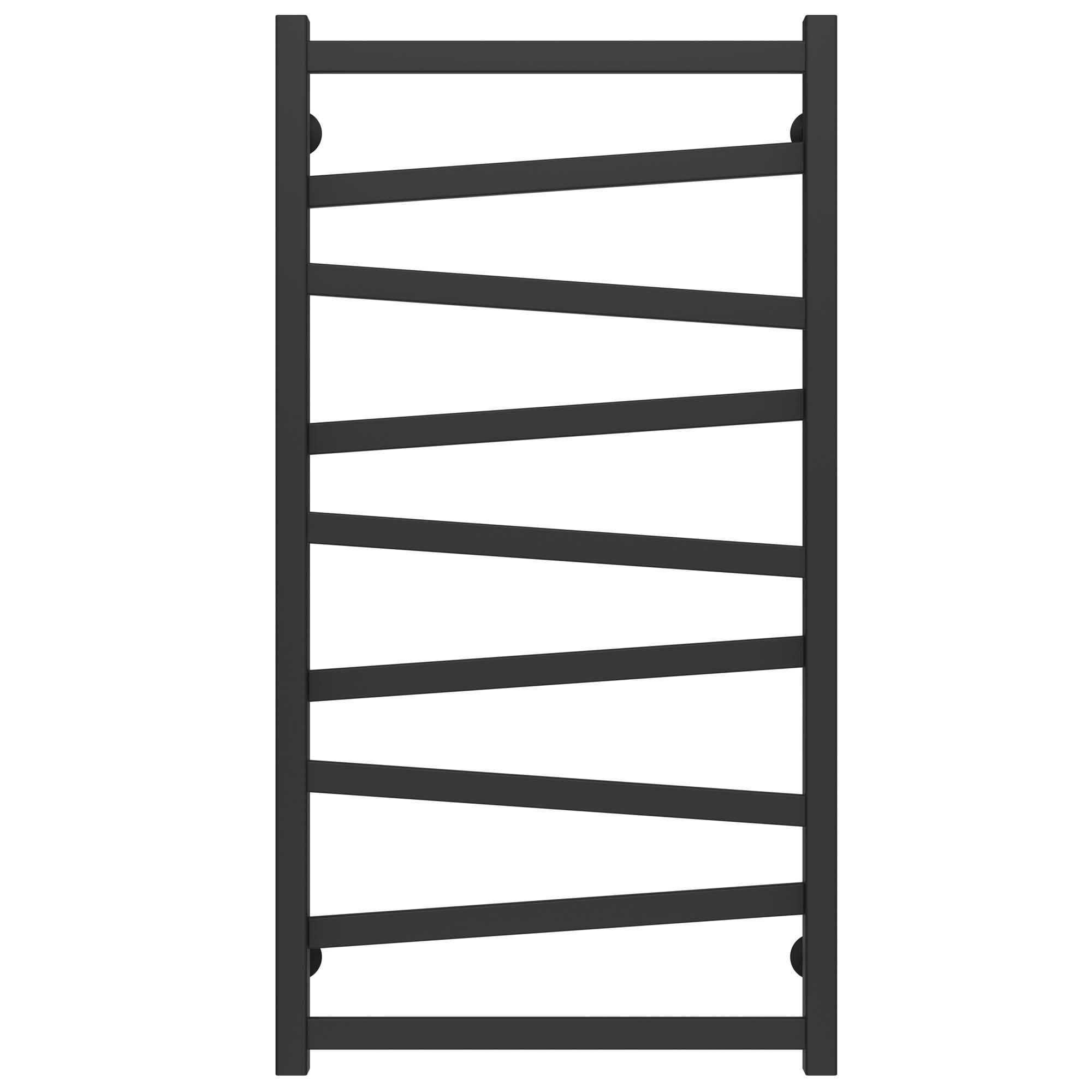 Полотенцесушитель водяной Deffi Alpha П9 боковое левое подключение нержавеющая сталь 500х1000 мм Черный (A.AL.100.50.9.B.B)