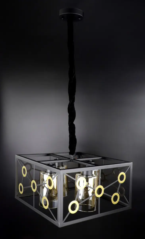 Люстра потолочная подвесная в стиле LOFT 12600/4-gr Черный (NA005106)