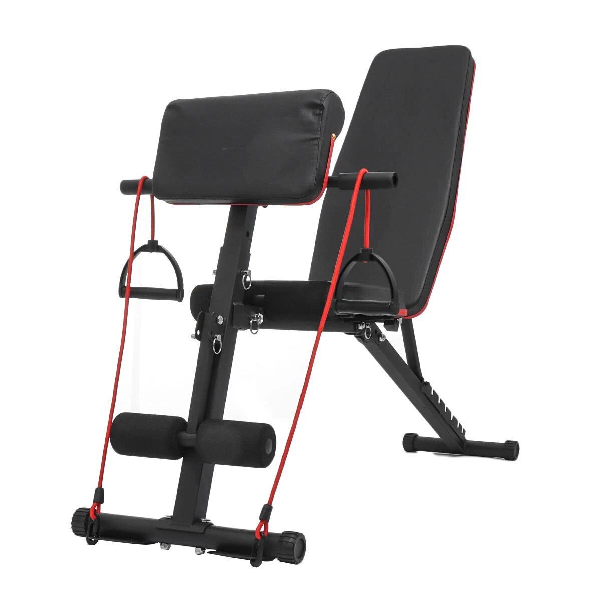 Скамья Wellamart для спины и пресса Черный (7340)