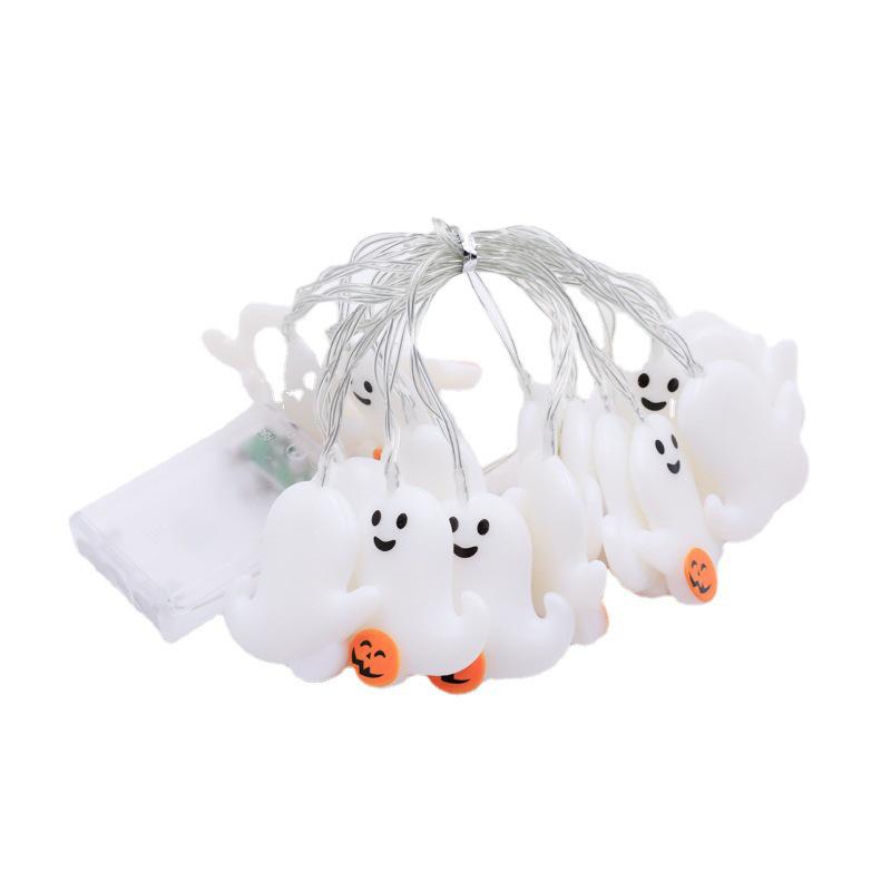 Гирлянда на Хэллоуин Призраки с тыквами 150 см 10 led 6x6 см Белый (61124) - фото 2 Гирлянда на Хэллоуин Призраки с тыквами 150 см 10 led 6x6 см Белый (61124) - фото 2