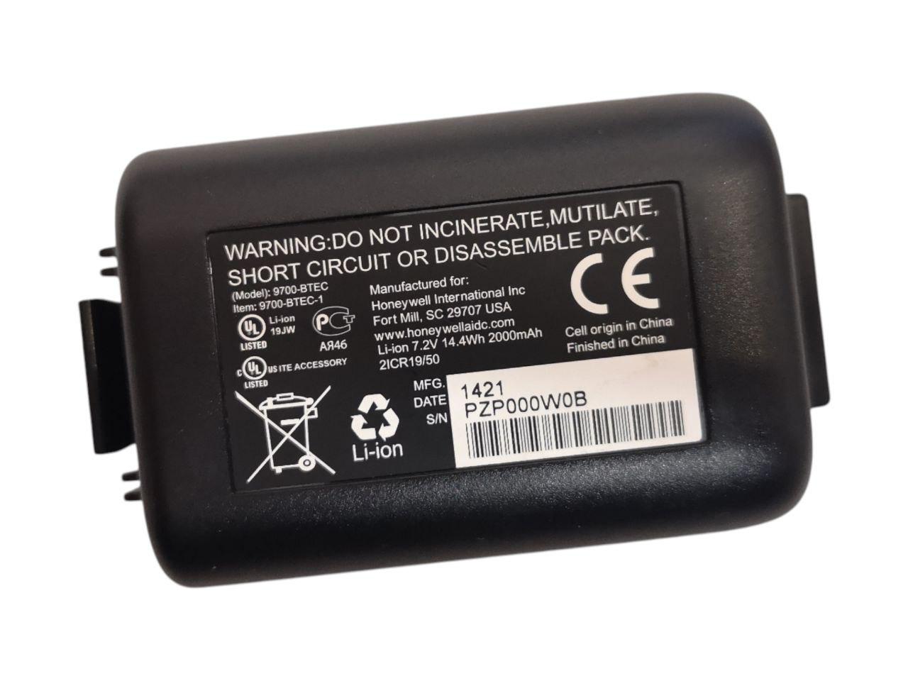 Аккумулятор для Honeywell 9700/9700LP0003Q12E/9700LPWGC3N11E/9700LPWGC3Q11E/9700-BTEC/9700-BTEC-1 2000 mAh (000013049)