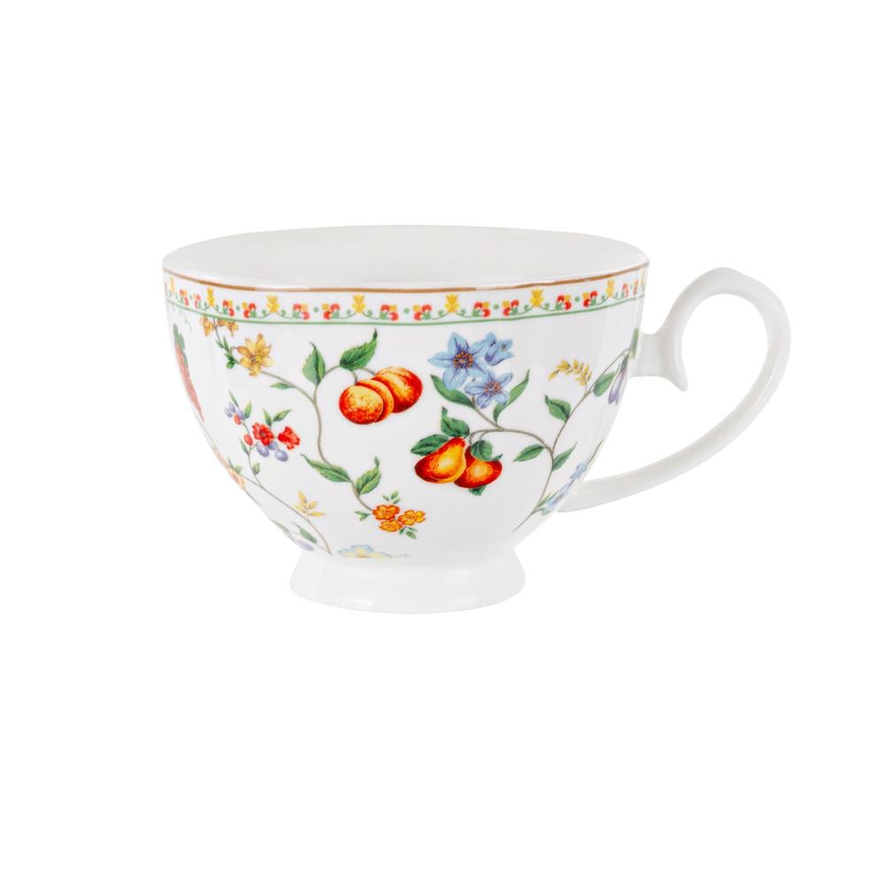 Чашка порцелянова з блюдцем Lefard Фрукти та квіти 250 мл (165-360) - фото 2 Чашка порцелянова з блюдцем Lefard Фрукти та квіти 250 мл (165-360) - фото 2