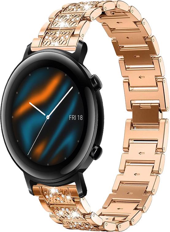 Браслет металлический Glam для Huawei Watch GT 2 42 мм Rose Gold (32787-27)