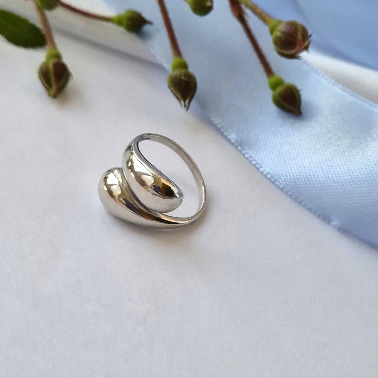 Кольцо без камней серебро 925 пробы родированное 3,19 г 17,5-18,5 см (599р)