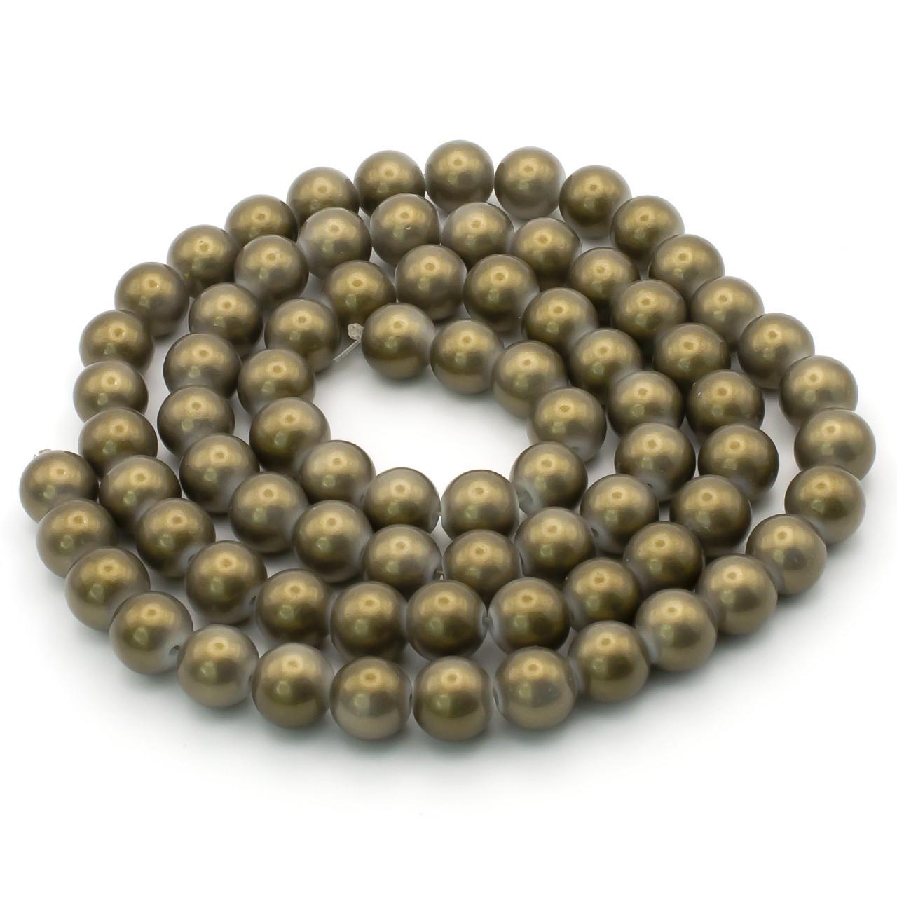 Бусины стеклянные перламутр 10 мм 80 см 90 шт. Бронзовый (БЖ0010п89) Бусины стеклянные перламутр 10 мм 80 см 90 шт. Бронзовый (БЖ0010п89)