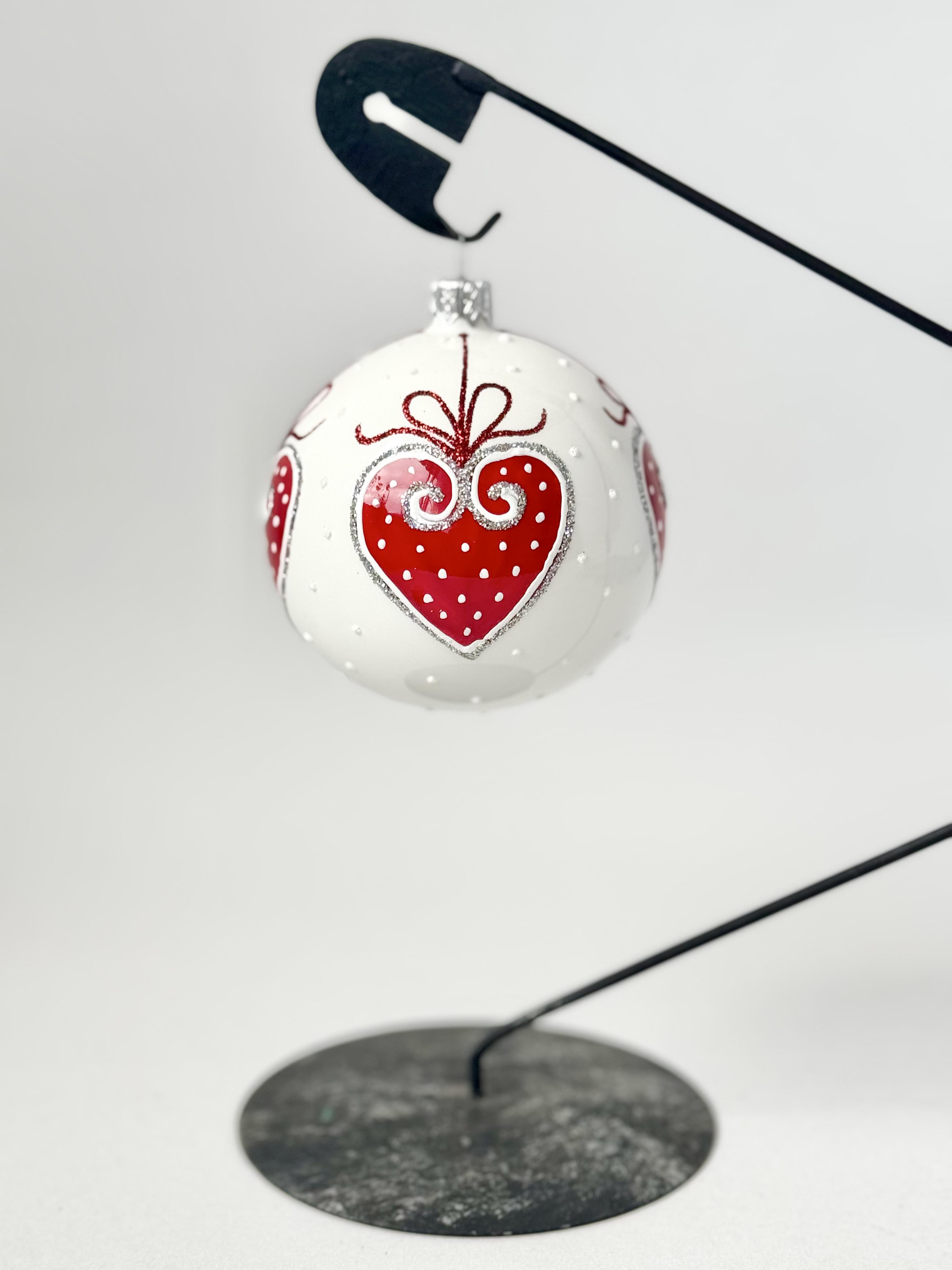 Шар новогодний стеклянный 80 мм (D80-561)