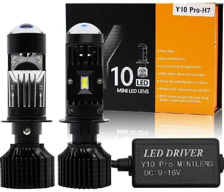 Лампы ближнего света Led H7 12 В 60 Вт 6000К Y10Pro