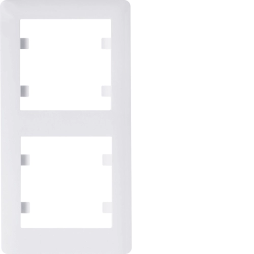 Рамка двухместная вертикальная Hager Lumina Soul Белый (WL5120)