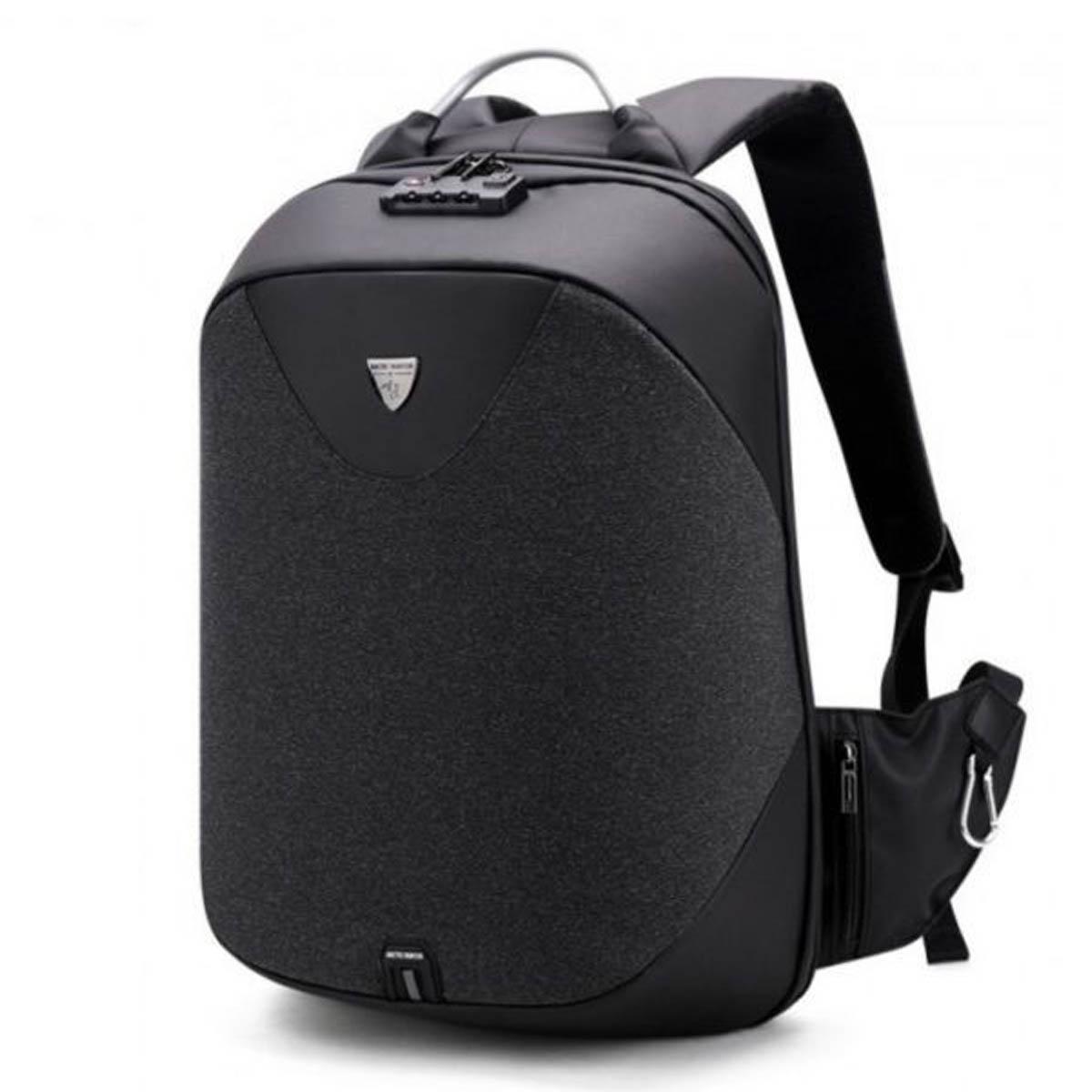 Городской рюкзак Arctic Hunter B00208 для ноутбука 15,6" с USB 24 л Черный (AH-B00208-2268)