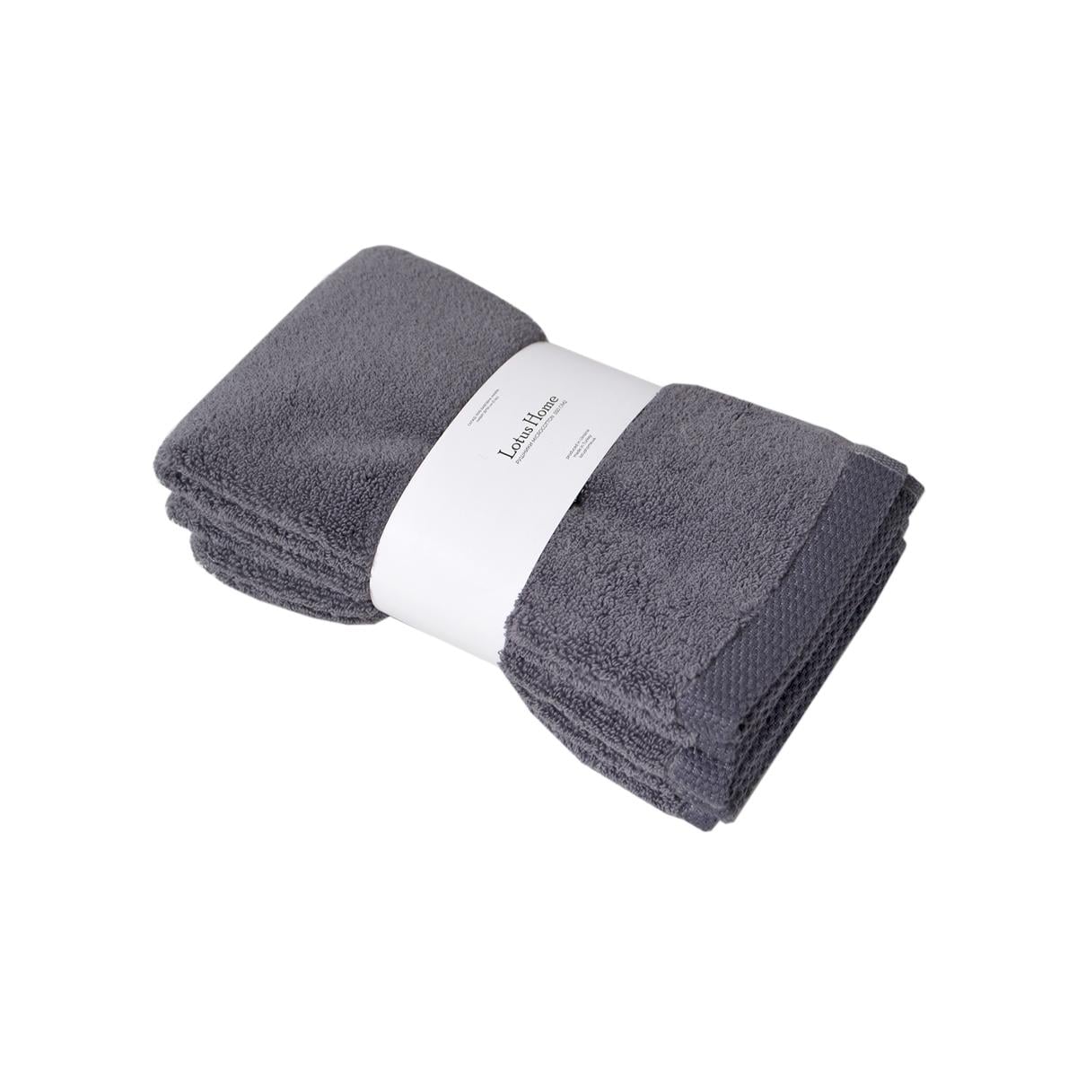 Набор полотенец Lotus Home Отель Premium Microcotton 3 шт. 30х50 см Antrasit (svt-2000022353137)