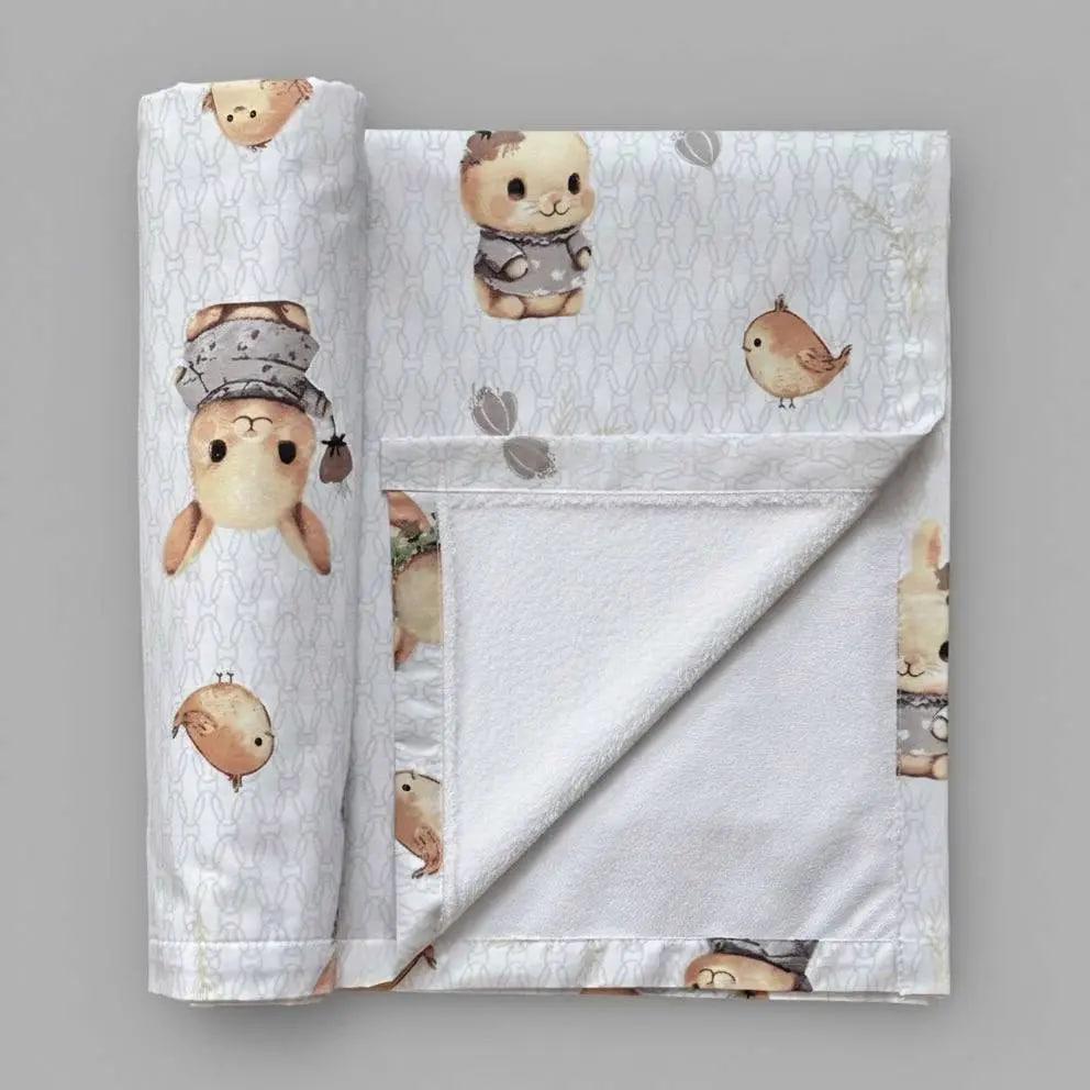 Пеленка детская непромокаемая BST хлопок/мембранная/бамбуковая махра 50х70 см Молочный/Бежевый (2140612850)