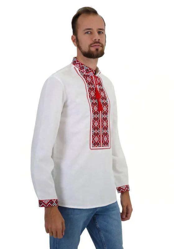 Вышиванка мужская р. 52 Белый (276) - фото 3 Вышиванка мужская р. 52 Белый (276) - фото 3