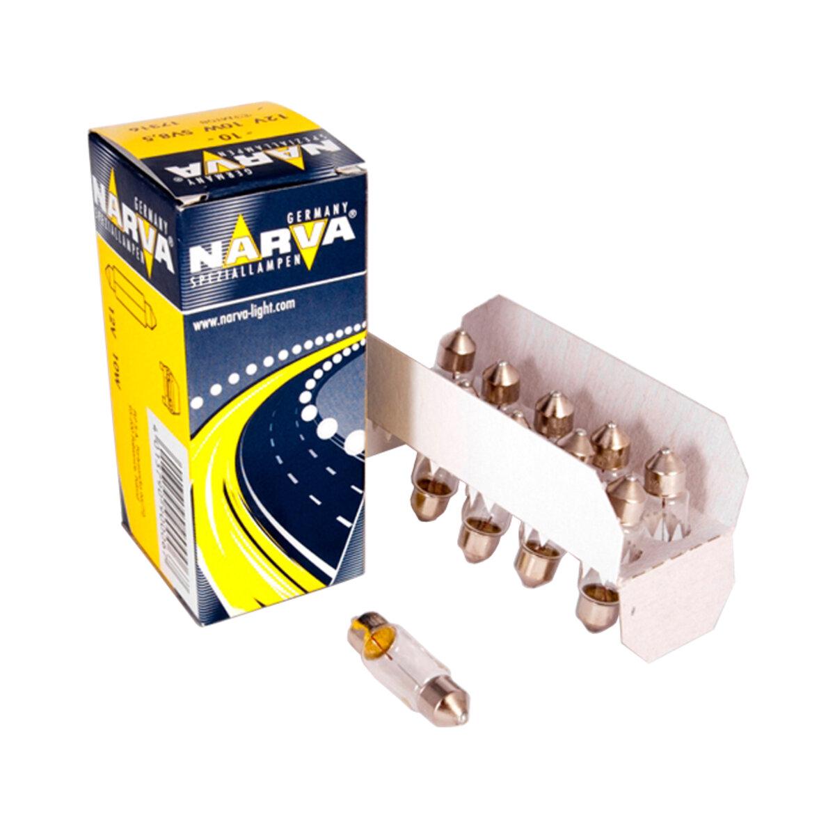 Лампа розжарювання Narva 12 V/10 W/SV8,5/11х35 см 10 шт.