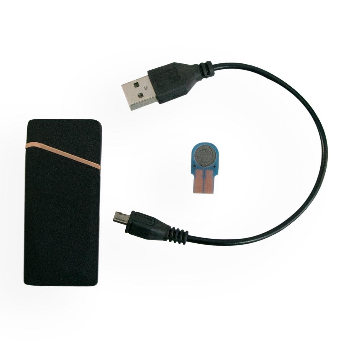 Зажигалка электронная спиральная Lighter USB-ZC110 Черный матовый (1009525-Black) - фото 5