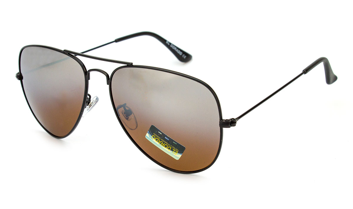 Очки мужские антифара EL8007-H01-1 с металлической оправой для широкого лица Черный (40496)