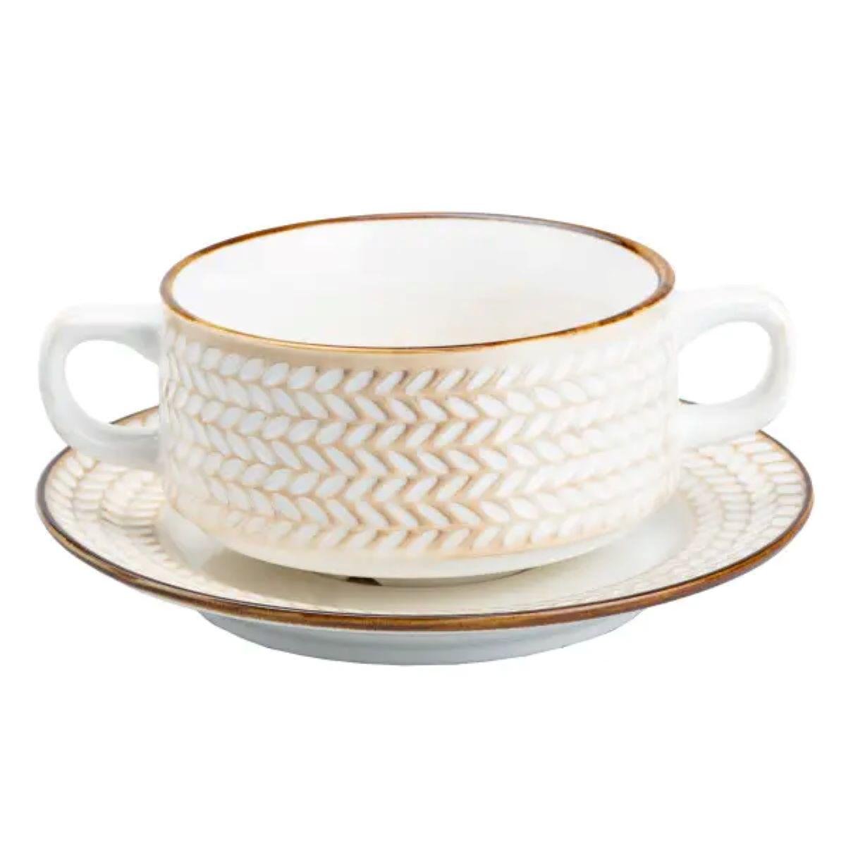 Тарілка для супу із блюдцем глибока 300 мл (4508) - фото 3 Тарілка для супу із блюдцем глибока 300 мл (4508) - фото 3