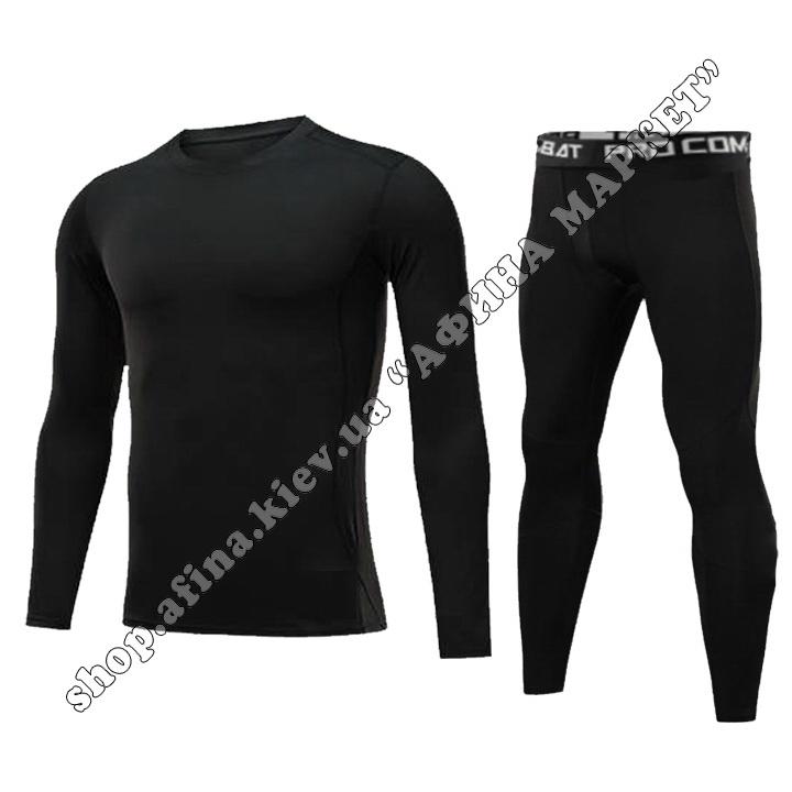 Комплект термобілизни для футболу SPORT Thermal Underwear дитячий 115-125 см Чорний (3354) - фото 2