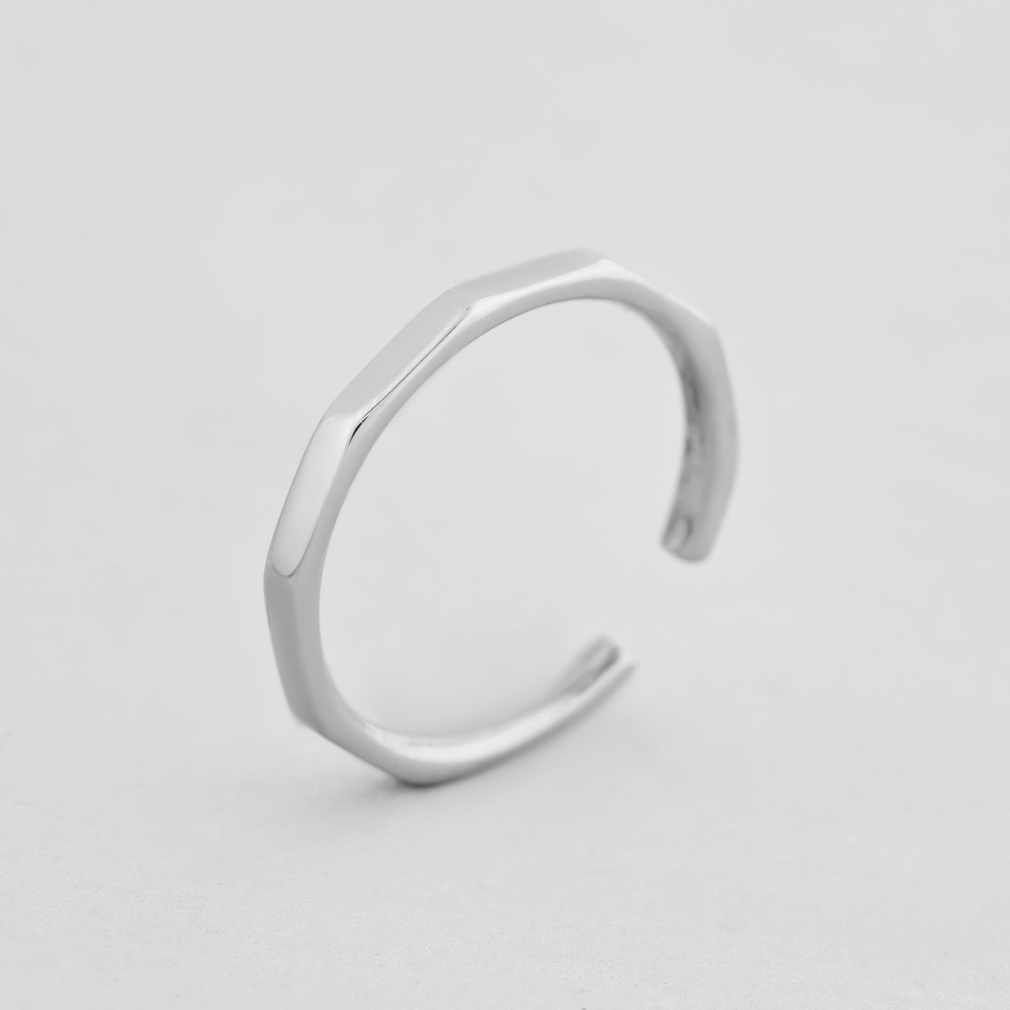 Серебряное кольцо Minimal Ломанные линии р. 16,5 (15866)