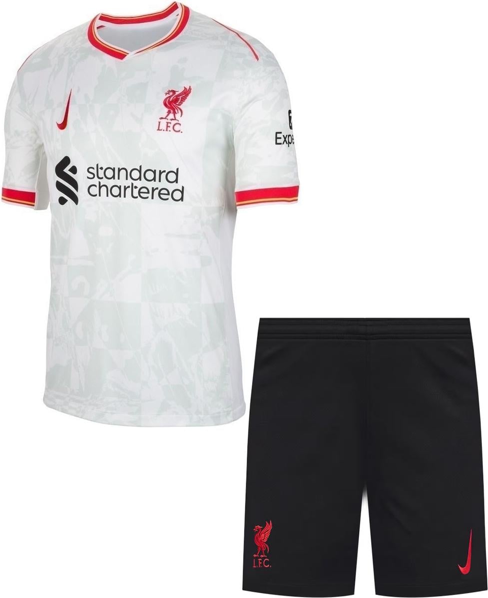 Футбольная форма детская Ливерпуль 2024-2025 резервная F0149 135-145 см Бело-черный (48487-384)