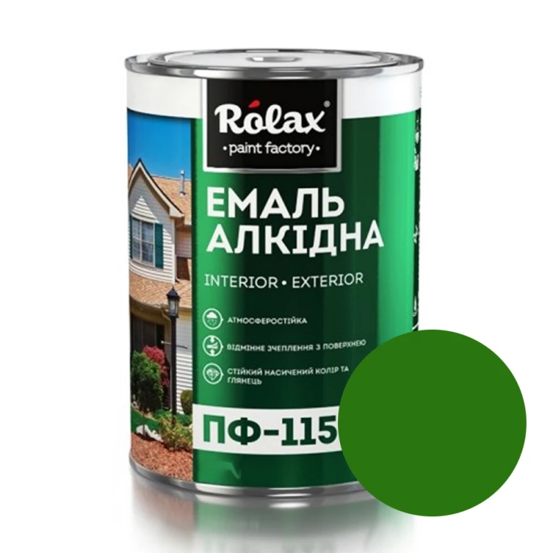 Эмаль алкидная ПФ-115 Rolax 2,8 кг Светло-зеленый (2687629941) - фото 1 Эмаль алкидная ПФ-115 Rolax 2,8 кг Светло-зеленый (2687629941) - фото 1