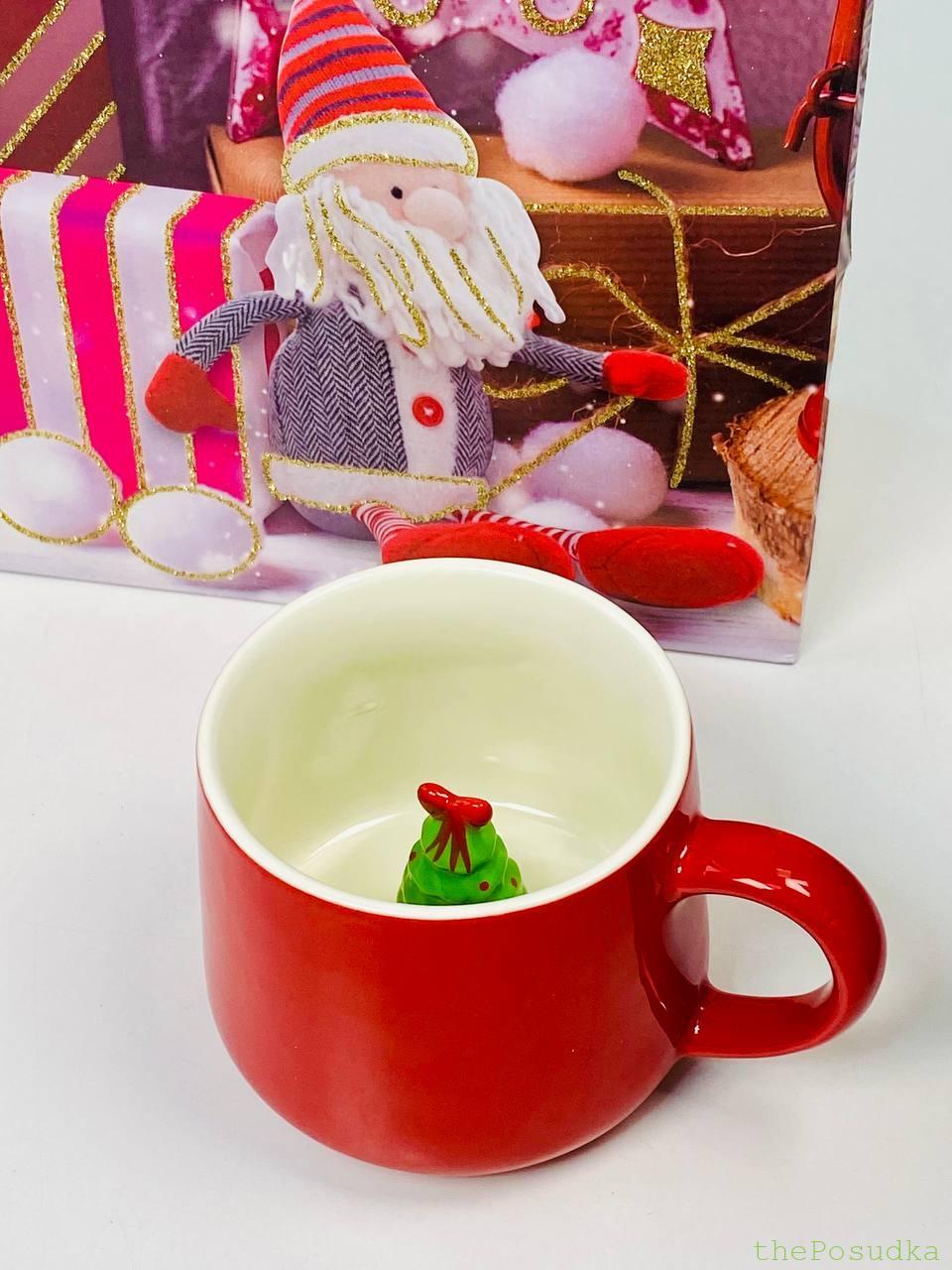 Чашка Olens 102-1023 Сюрприз-елочка керамическая 350 мл (2423519445)