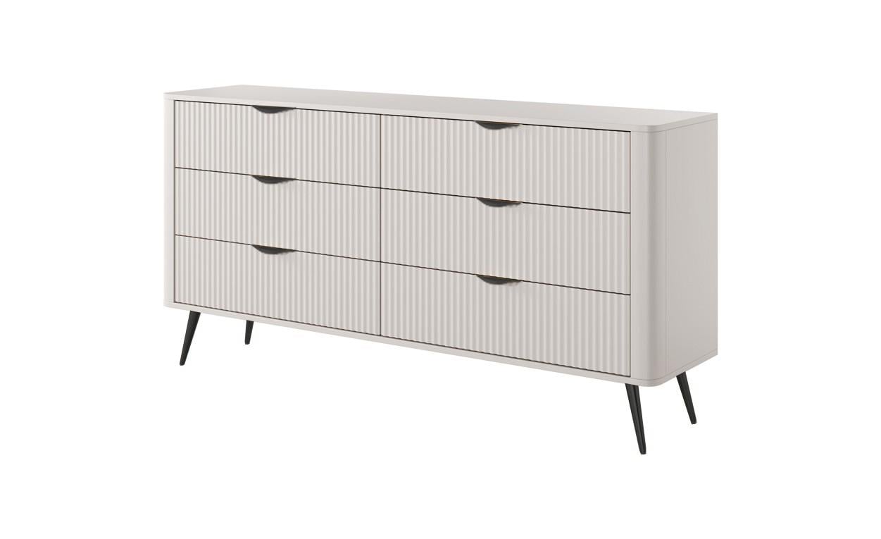 Комод Perfect Home Lante 6S/163 з 6 шухлядами і чорними ніжками Бежевий (PFH-091174) - фото 6 Комод Perfect Home Lante 6S/163 з 6 шухлядами і чорними ніжками Бежевий (PFH-091174) - фото 6