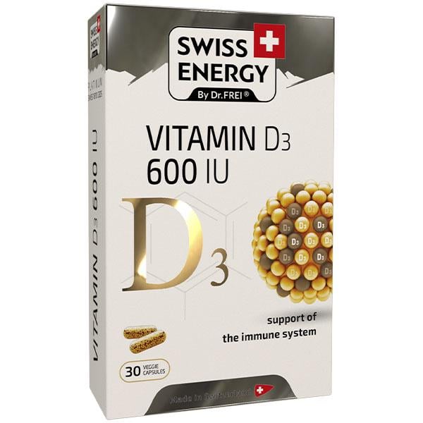 Витамин D Swiss Energy Vitamin D3600 IU 30 вег. капс. (000026726)