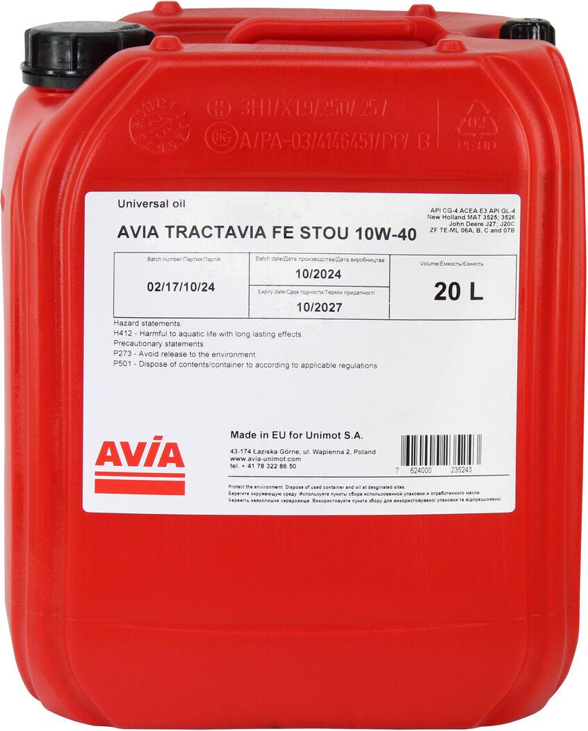 Трансмиссионное масло 10W-40 AVIA Tractavia FE STOU 20 л