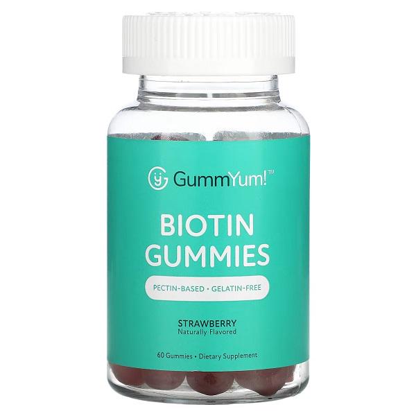 Биотин GummYum! Biotin Gummies 2500 mcg 60 Gummies Strawberry Биотин GummYum! Biotin Gummies 2500 mcg 60 Gummies Strawberry