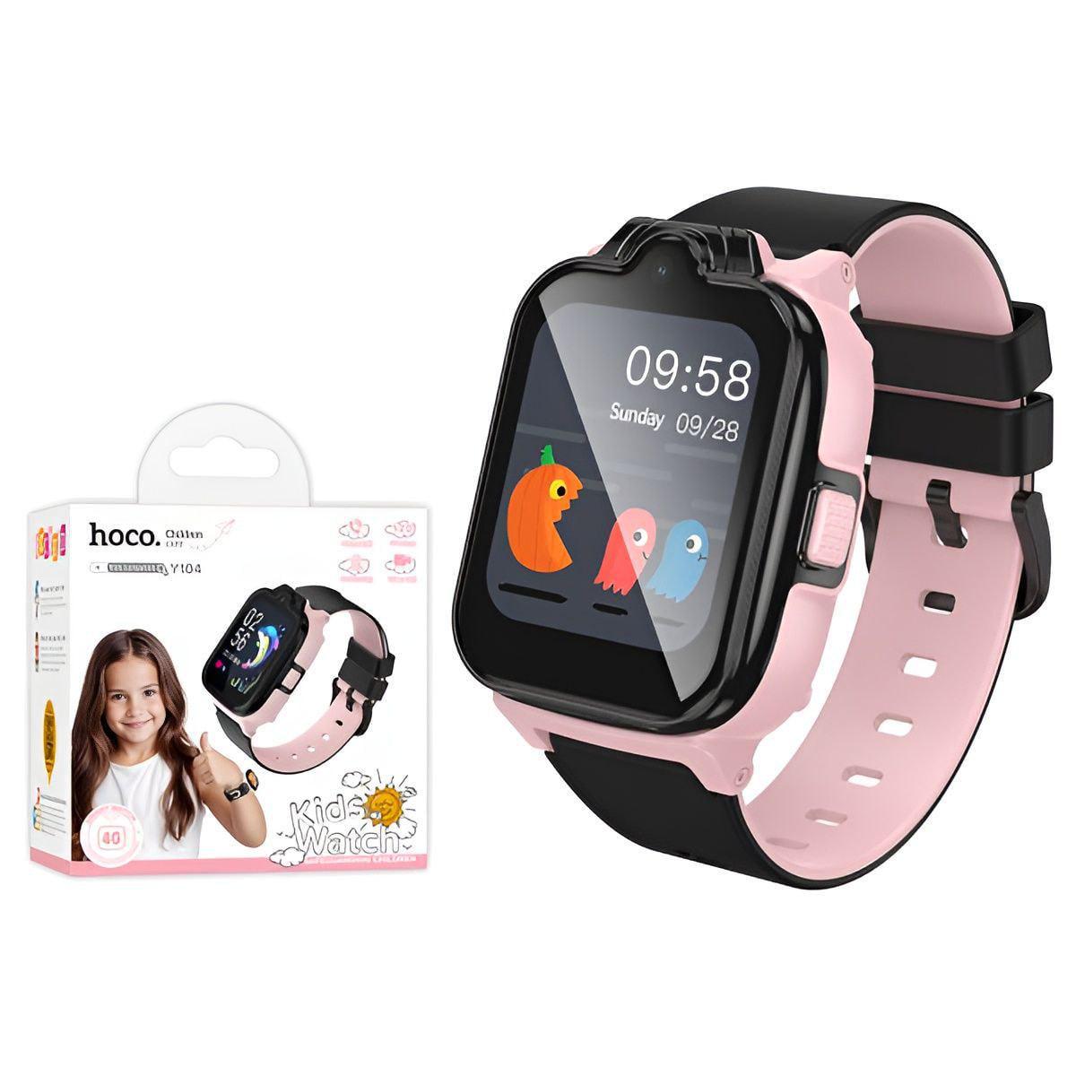 Смарт-годинник Hoco Y104 дитячий 8 МП підтримка Nano SIM Рожевий (25248890)