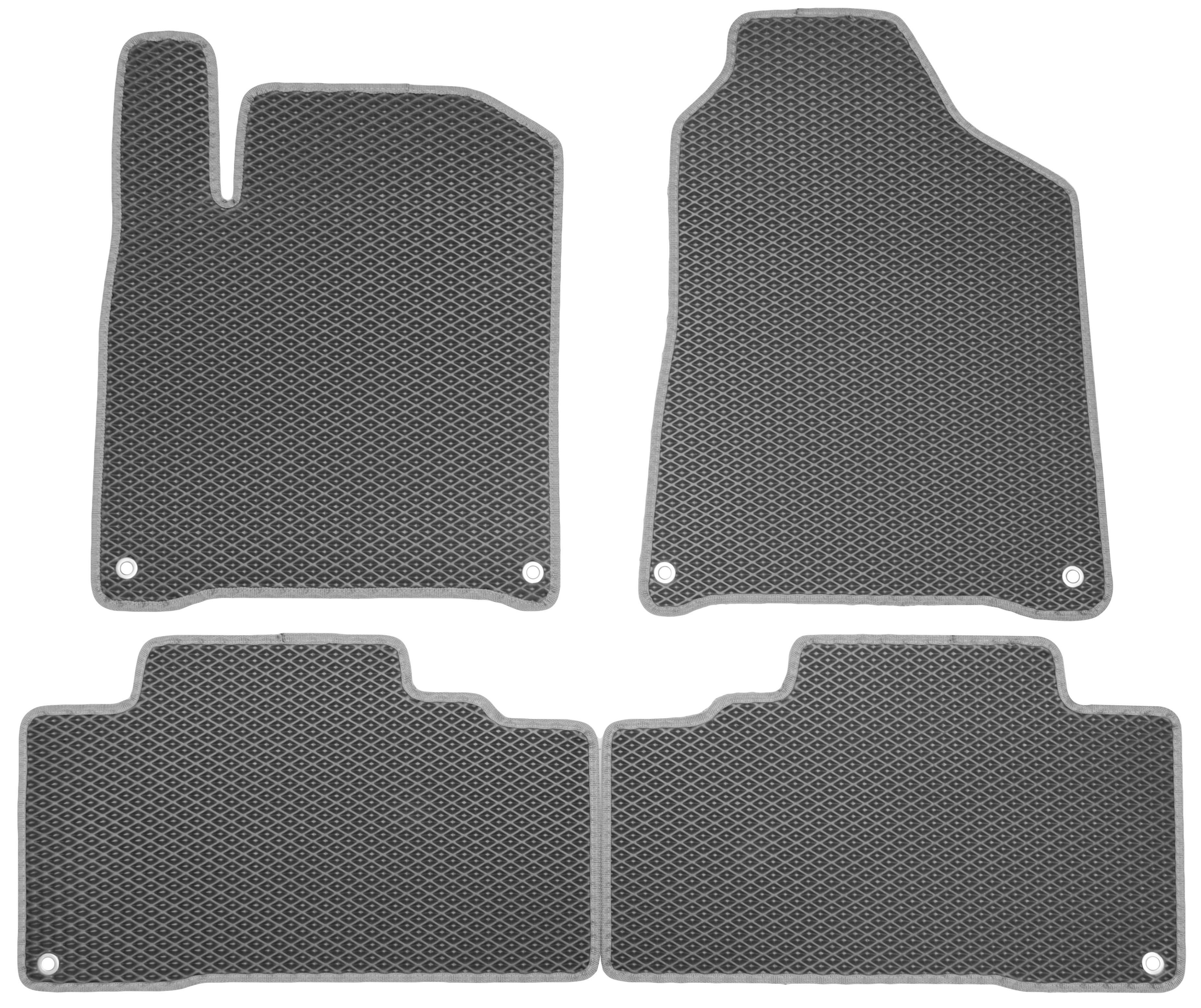 Коврики в салон Kinetic для Ssangyong Korando '11- EVA-полимерные Серый