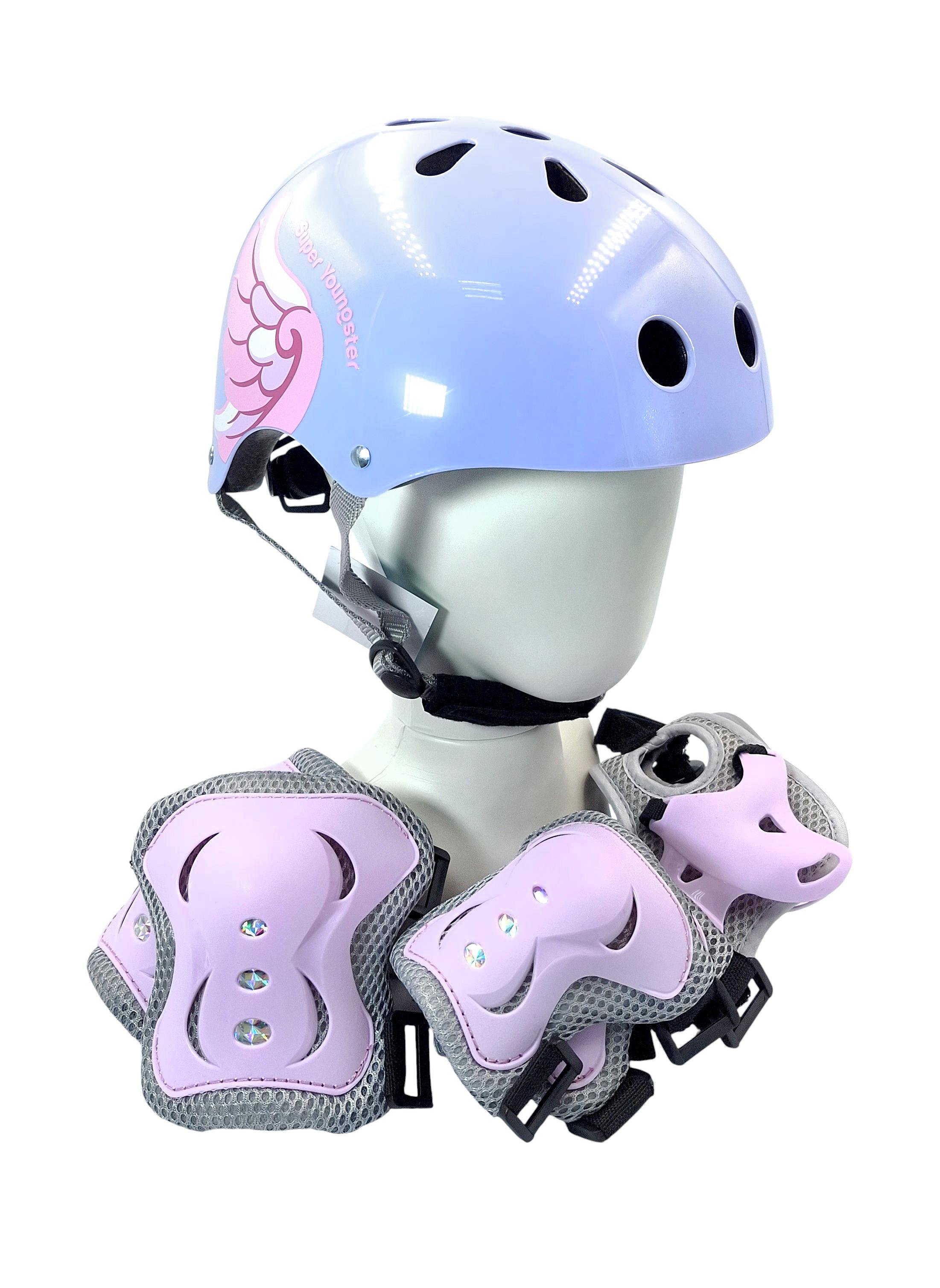 Комплект детский шлем и защита Yongkang GB24429-2009 Крылья S Фиолетовый (G0001963)