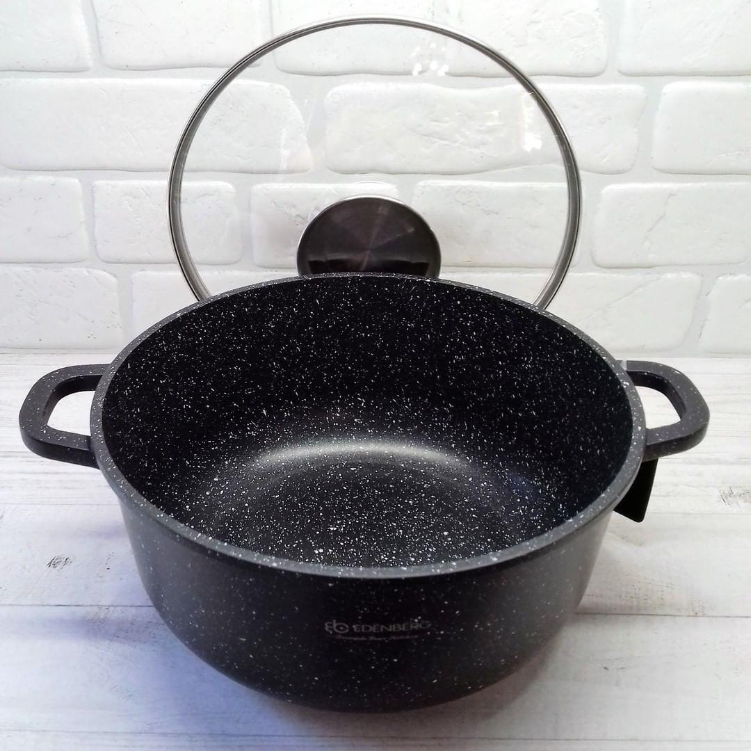 Кастрюля Edenberg с гранитным покрытием и крышкой круглая 2,8 л 20 см (EB-3956) - фото 5
