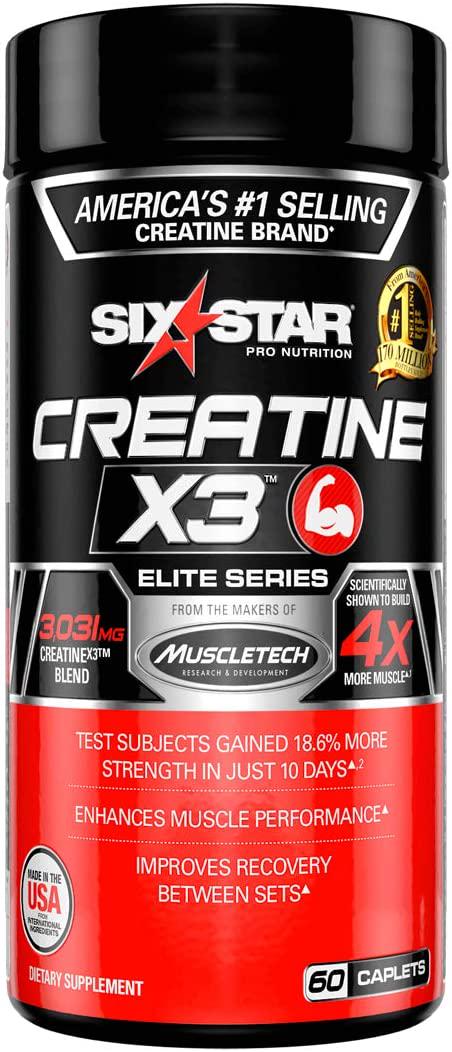 Мультикреатиновый комплекс Six Star Creatine X3 60 Caplets - фото 1