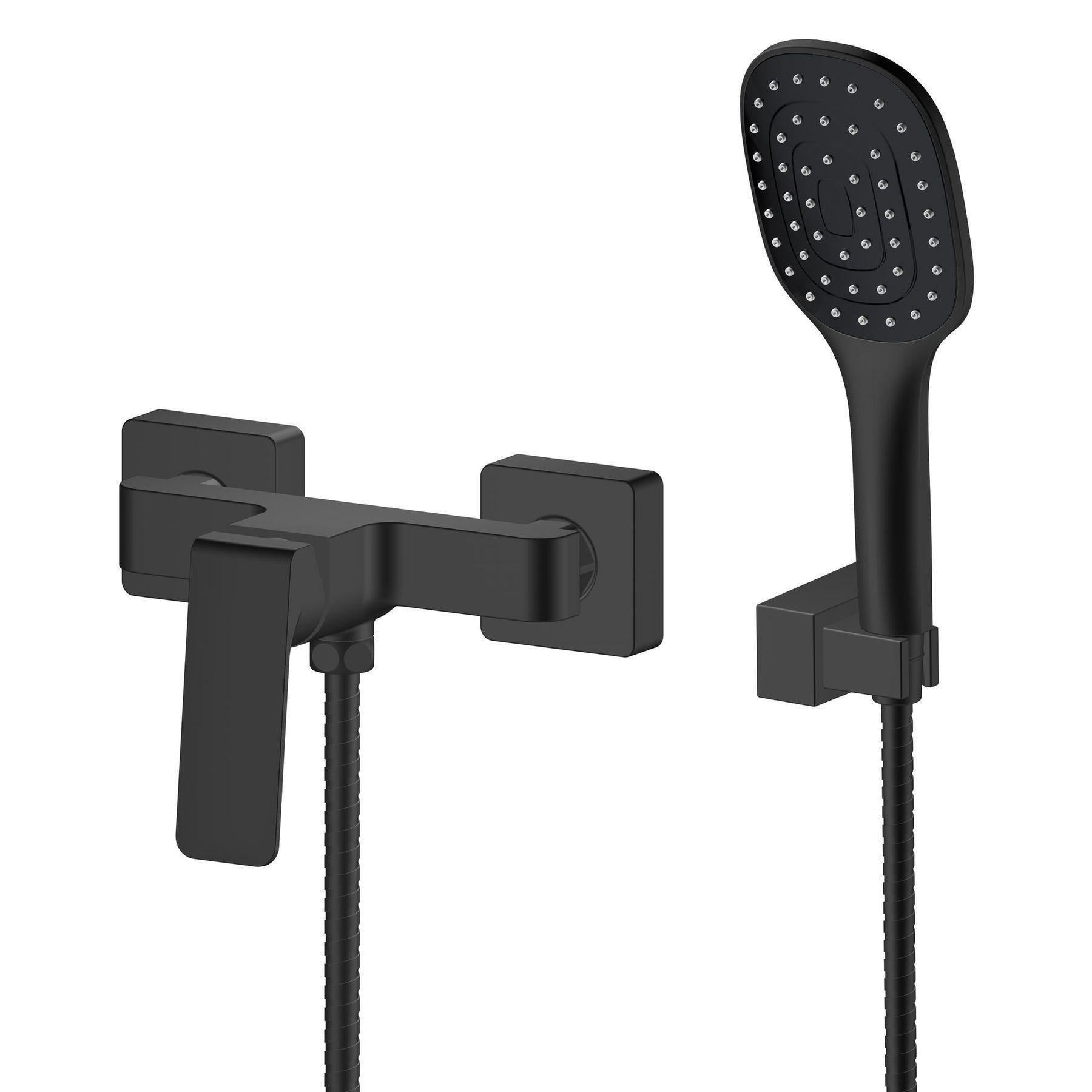 Смеситель для душа TOPAZ ODISS TB с лейкой и держателем Black (20840)
