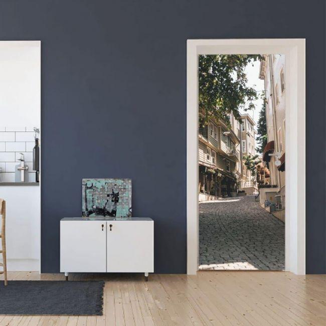 Наклейка интерьерная на двери Sticker Wall SW-00000907 Улочка 104х210 см