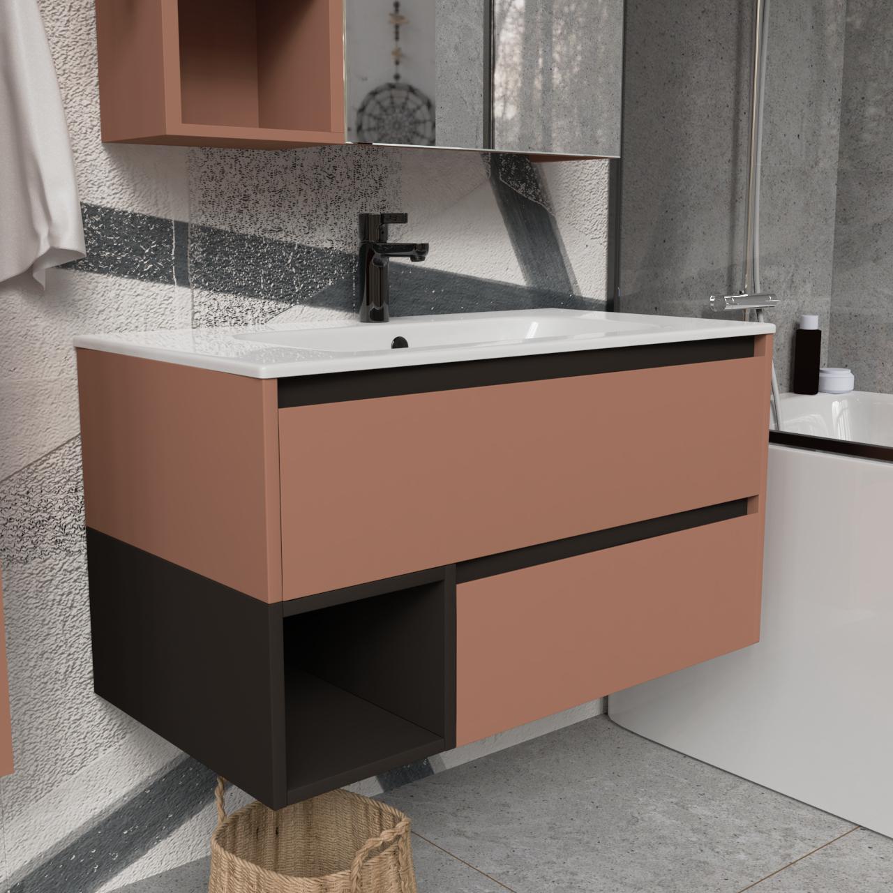 Тумба подвесная с раковиной MVK Vostok Craft 100 В2 1000х450х530 мм Сахара (c2100skh) - фото 2 Тумба подвесная с раковиной MVK Vostok Craft 100 В2 1000х450х530 мм Сахара (c2100skh) - фото 2