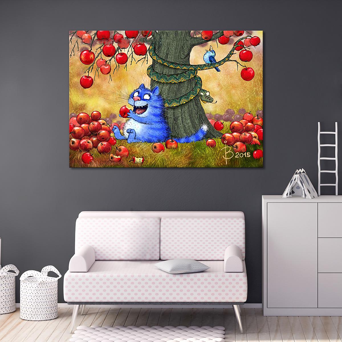 Модульная картина Райские яблочки 1 модуль 60x90 см