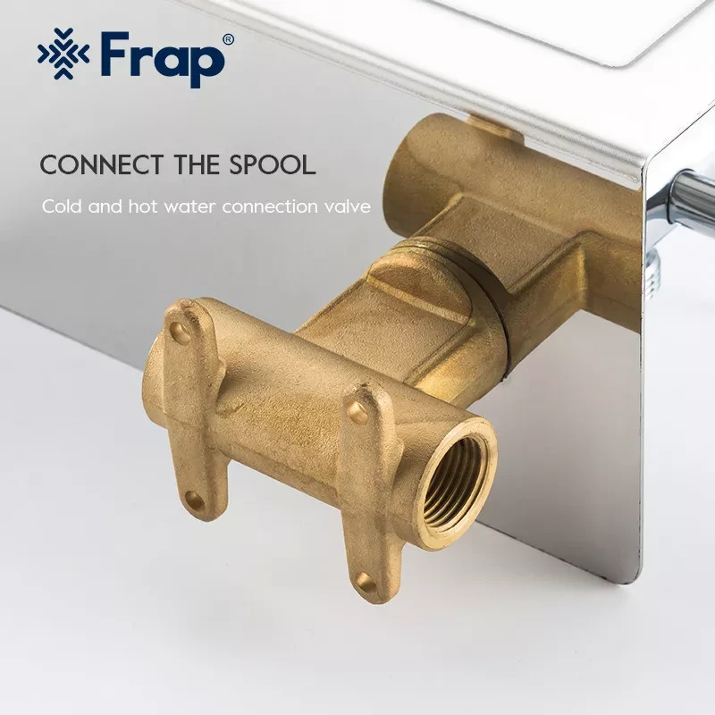 Гигиенический душ скрытого монтажа Frap F7516 с держателем бумаги и полкой Хром (F7516) - фото 4