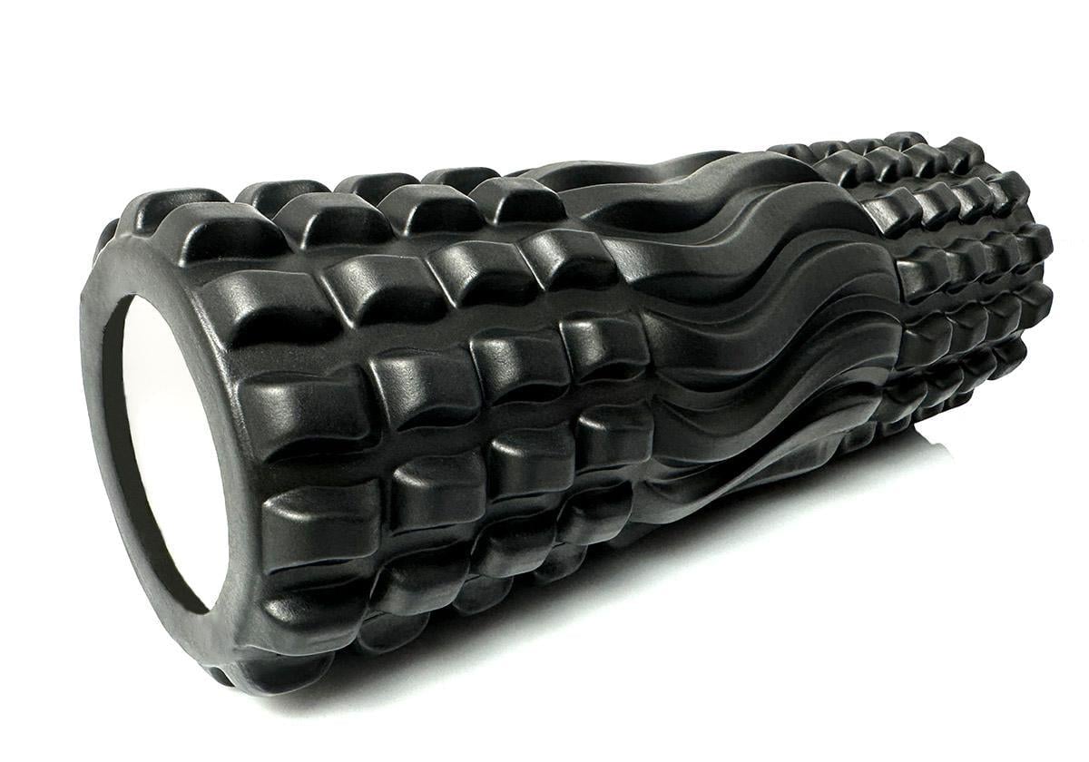 Массажный ролик EasyFit Wavyspines 33 см Черный (EF-3701-Bk)